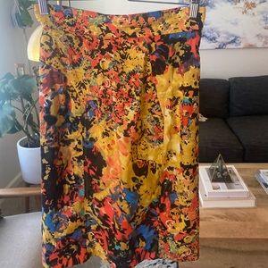 Anthropologie Watercolor Pencil Skirt Tracy Reese